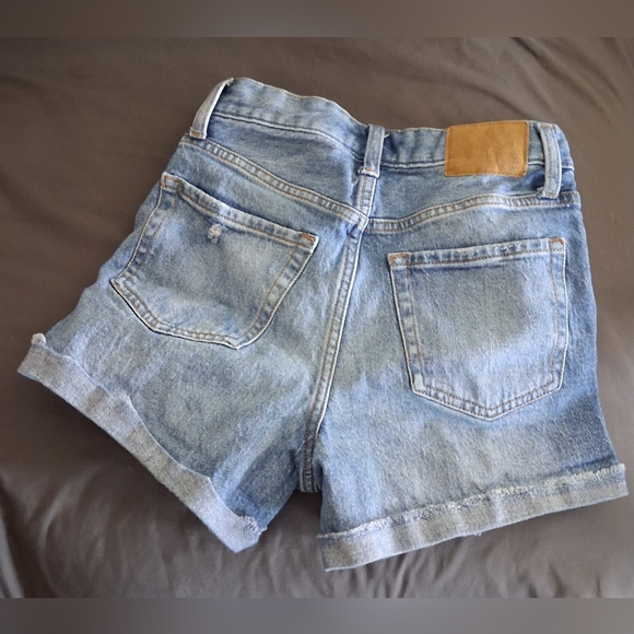 Mom Short Denim Ripped Distressed Jean - Picture 3 of 6